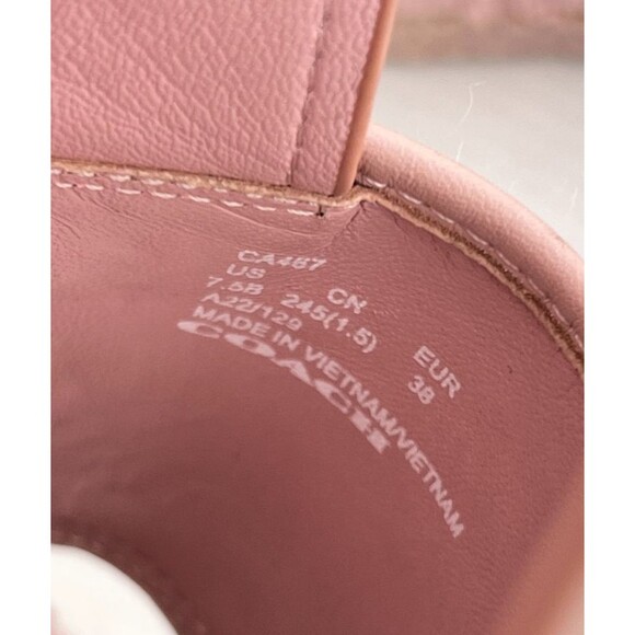 COACH Women's 7.5 B Noelle Terry Cloth Pink Platform Sandals Shoes Pool Chunky - Picture 7 of 13